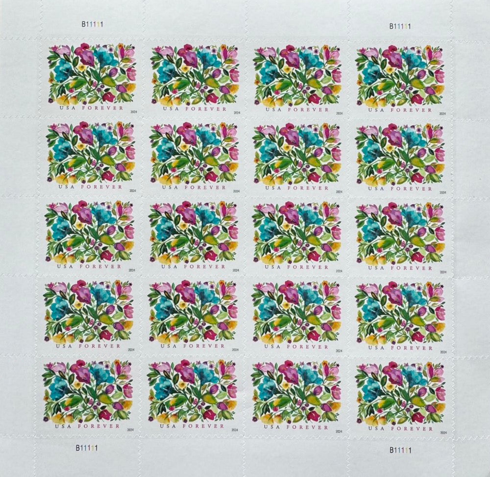 2024 Celebration Blooms Forever stamp pane