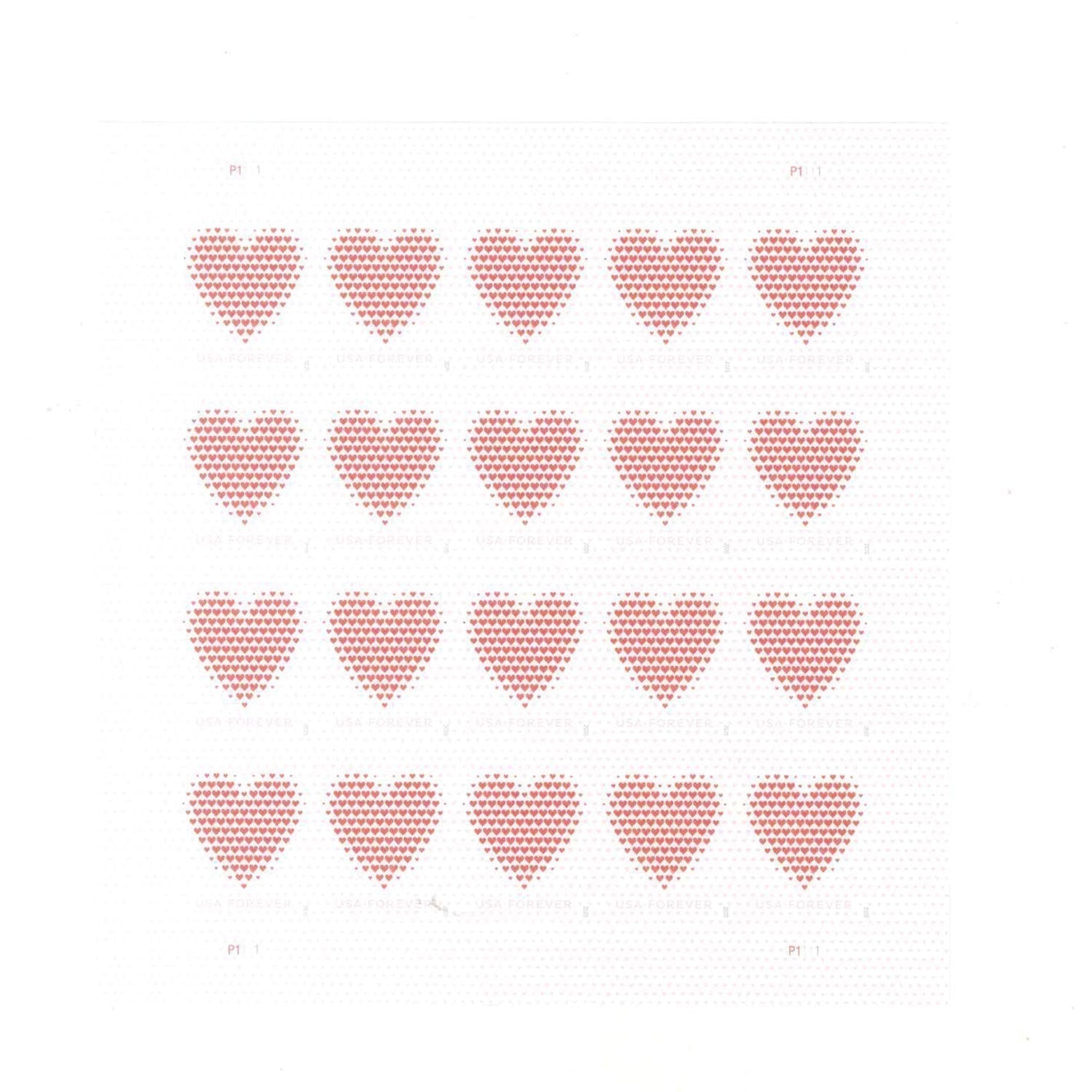 Made of Hearts Forever First Class Postage Stamps image 1