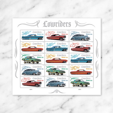 2026 Lowriders Forever stamp sheet