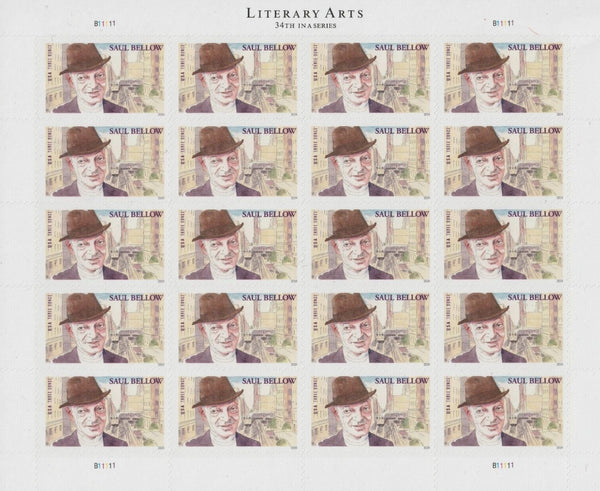 Literary Arts Saul Bellow Three Ounce Forever First Class Postage Stamps Fit CD image 0