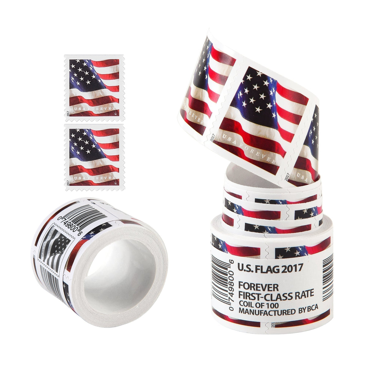 2017 U.S. Flag Forever stamp rolls Main image