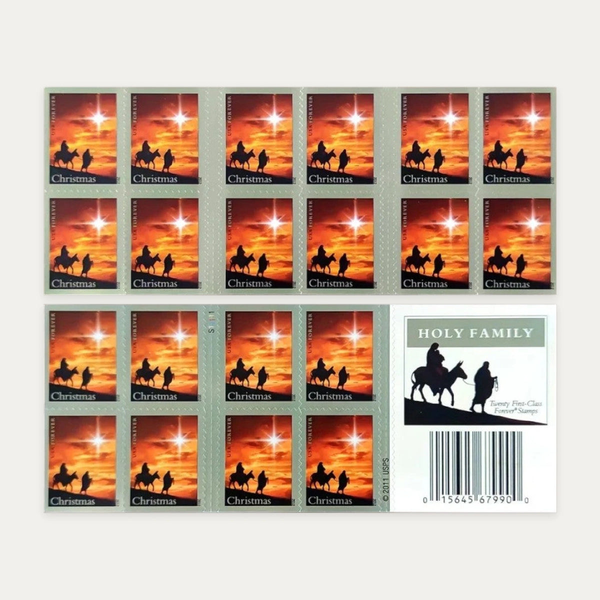 2012 Holy Family Christmas Forever Stamps – First-Class Postage Booklets Secondary image