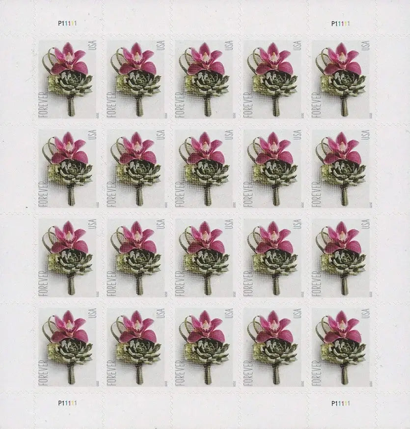 Contemporary Boutonniere Forever First Class Postage Stamps Main image