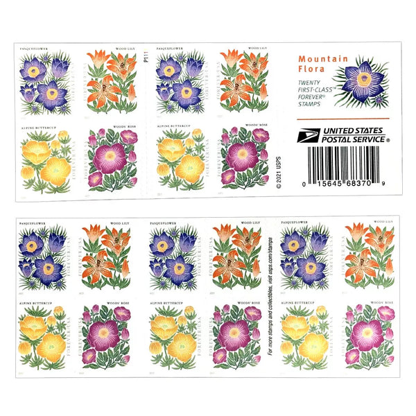 Mountain Flora Forever stamp sheet