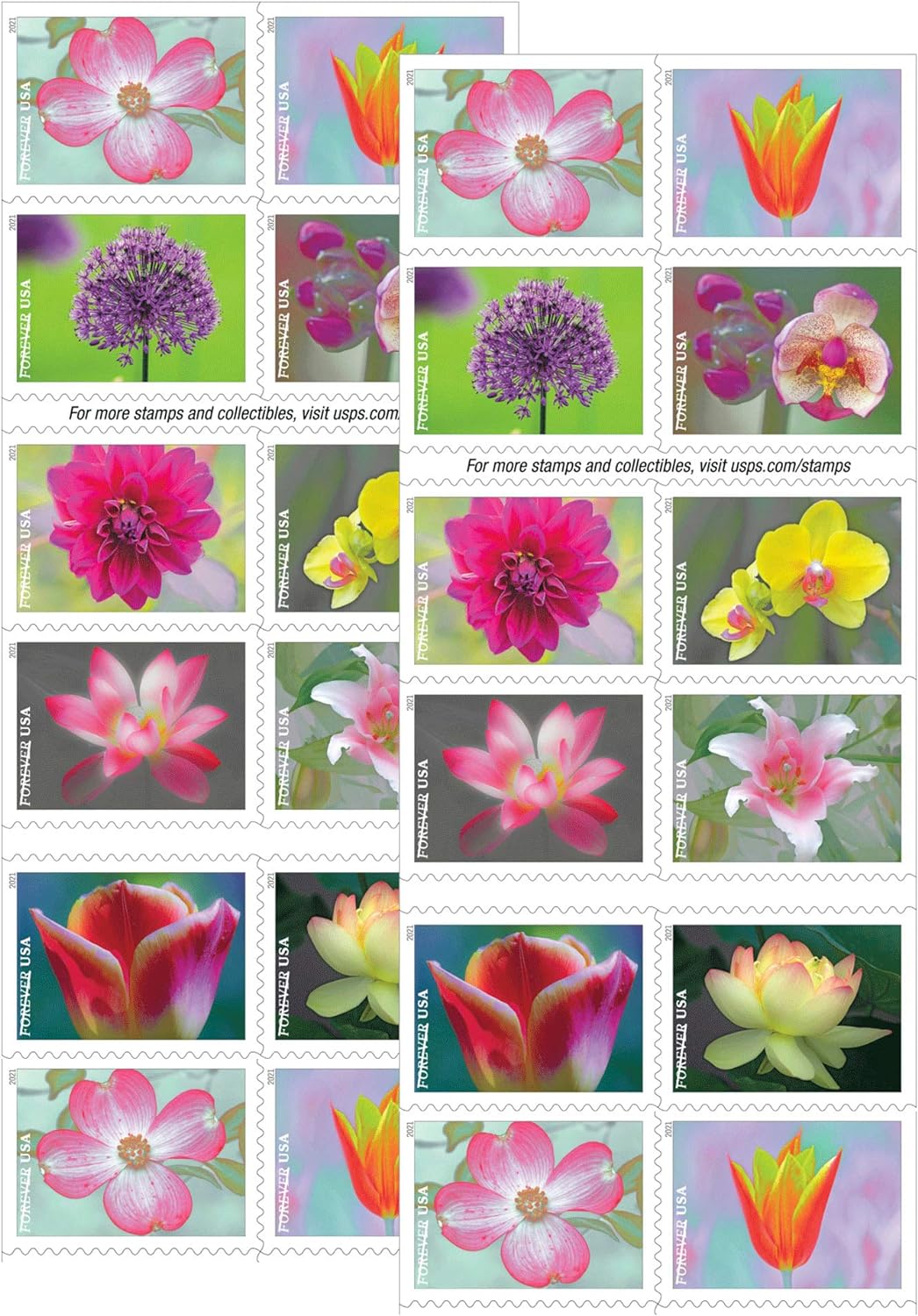 Garden Beauty Forever stamp sheet Main image