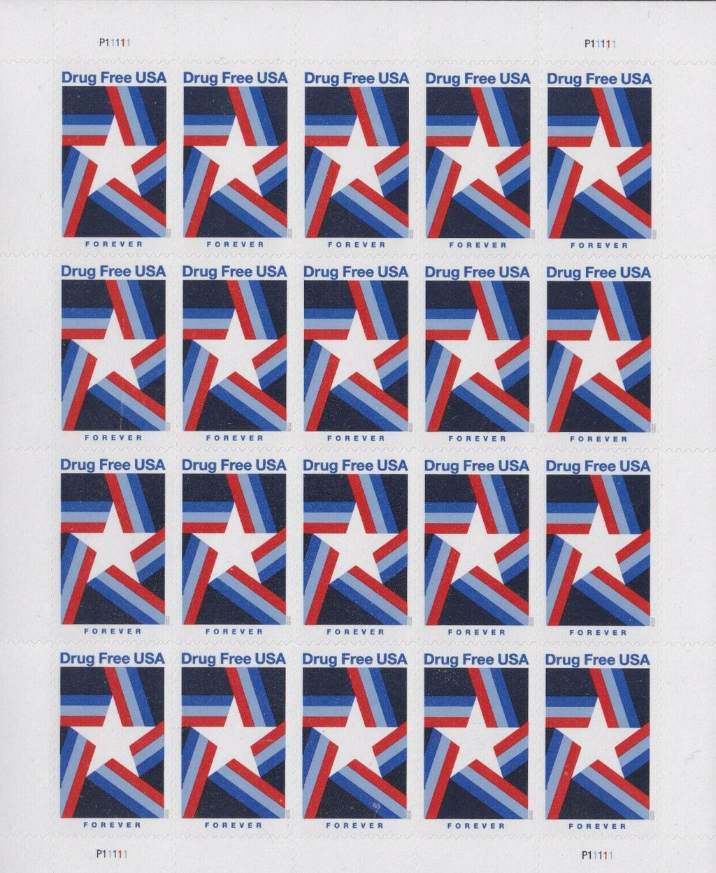 Drug Free Forever stamp sheet