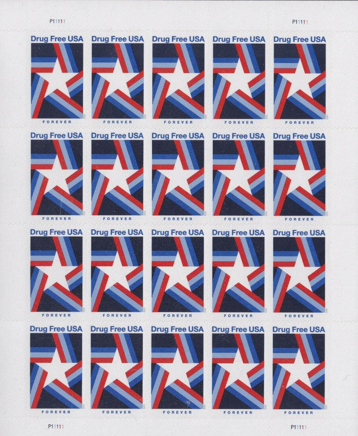 Drug Free Forever stamp sheet