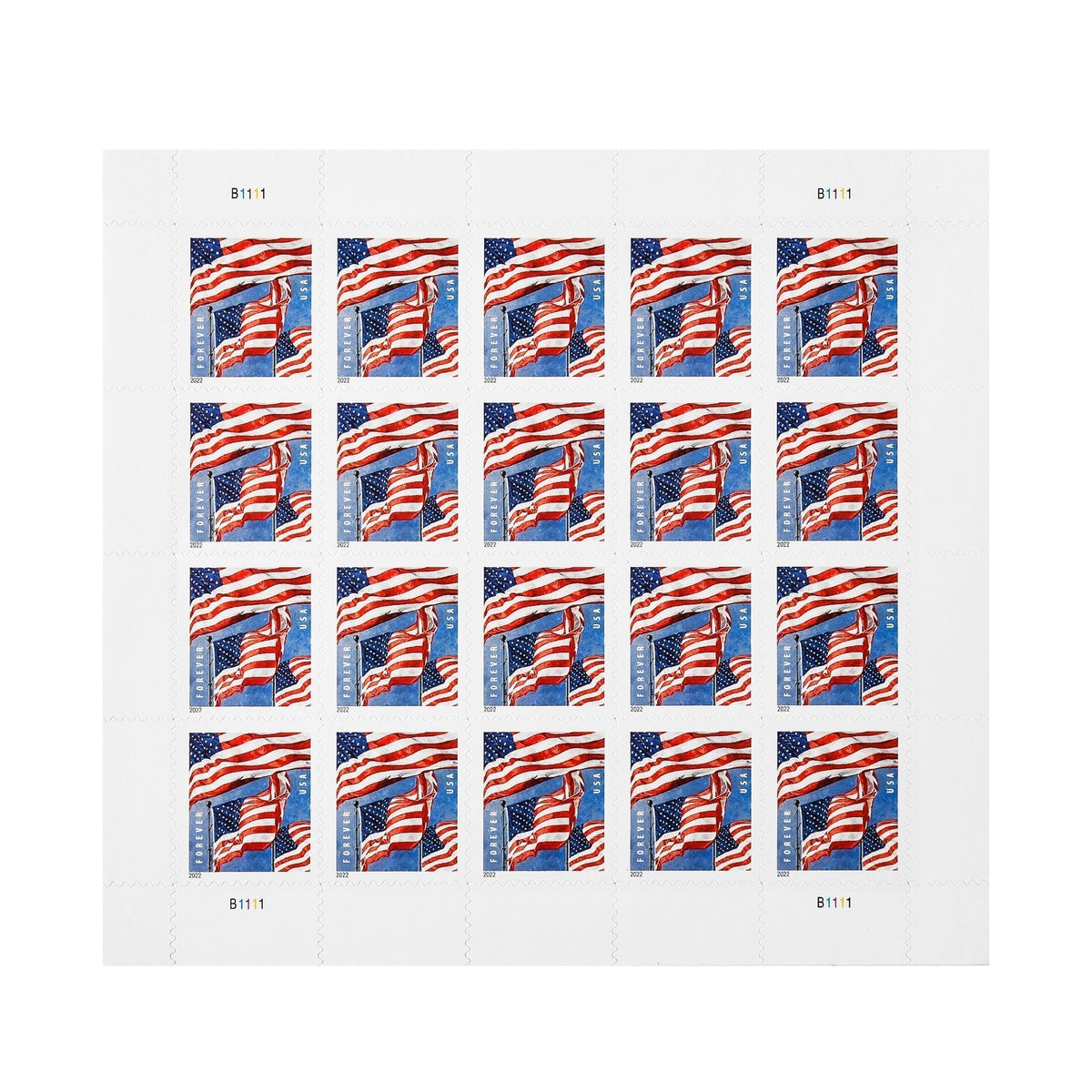 2022 U.S. Flag Forever stamp booklet pane
