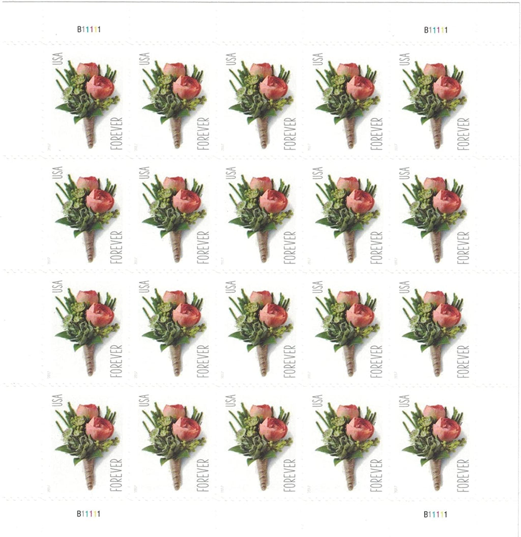Celebration Boutonniere Forever stamp sheet