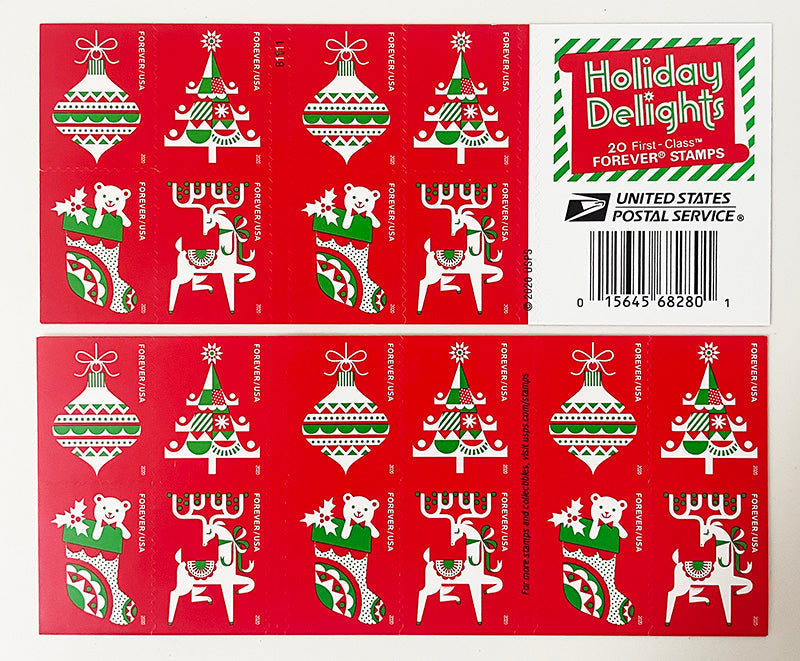 Holiday Delights Forever stamp booklet Main image