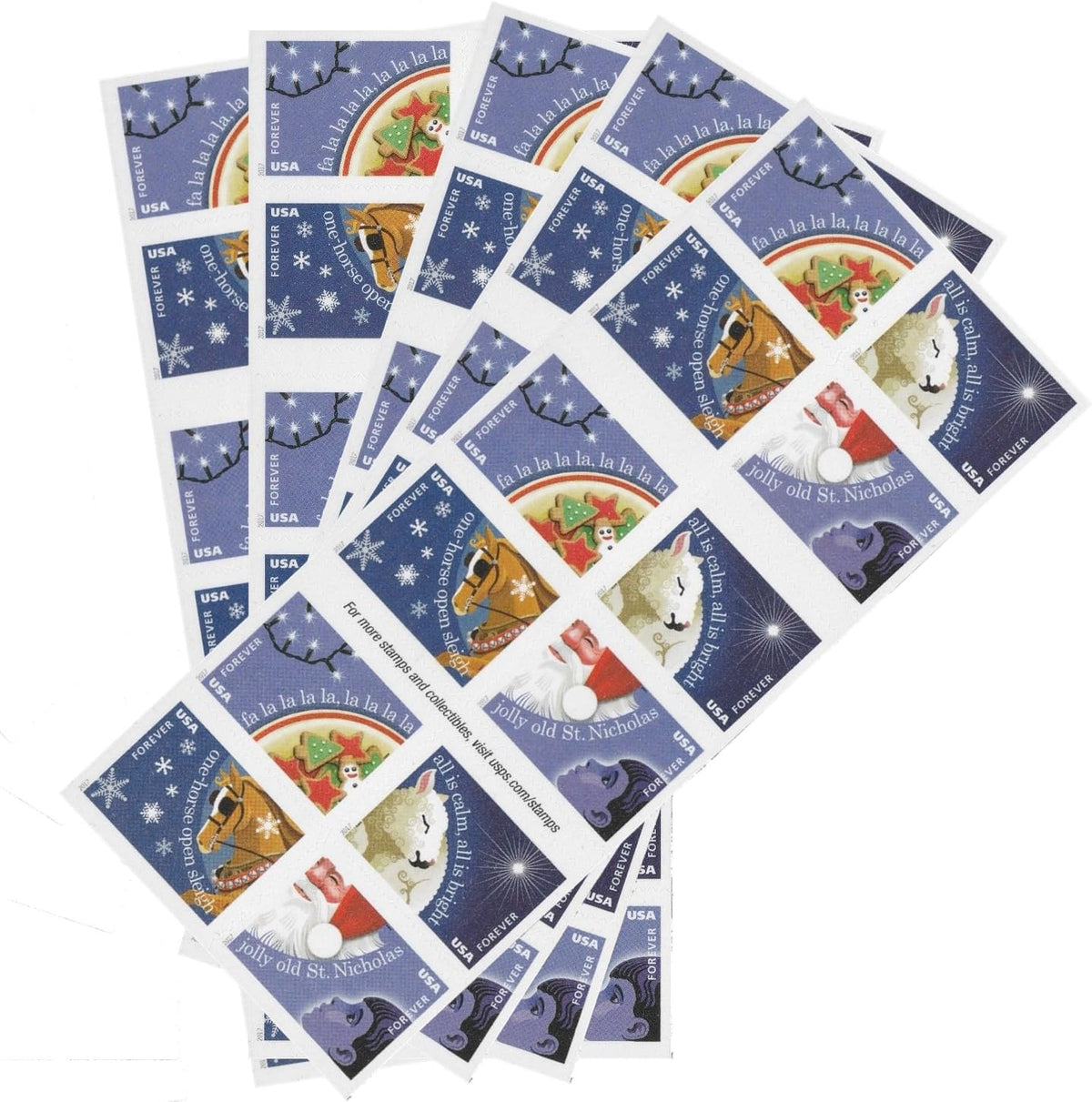 Christmas Carols Forever stamp booklets Main image