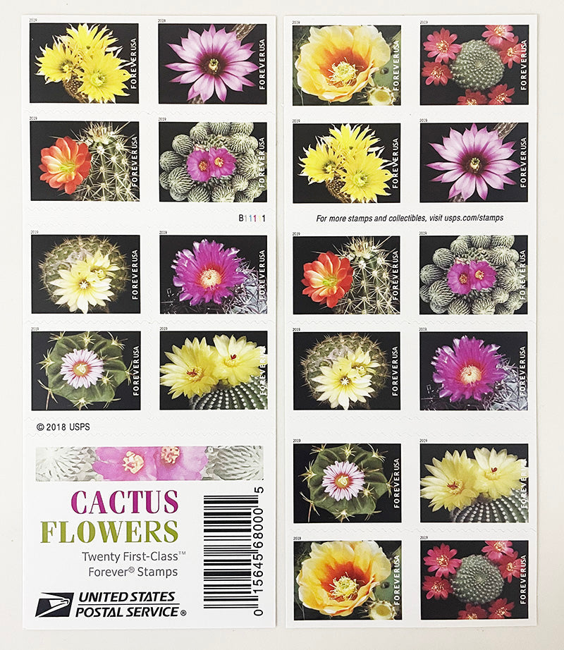 Cactus Flowers Forever stamp sheet Main image