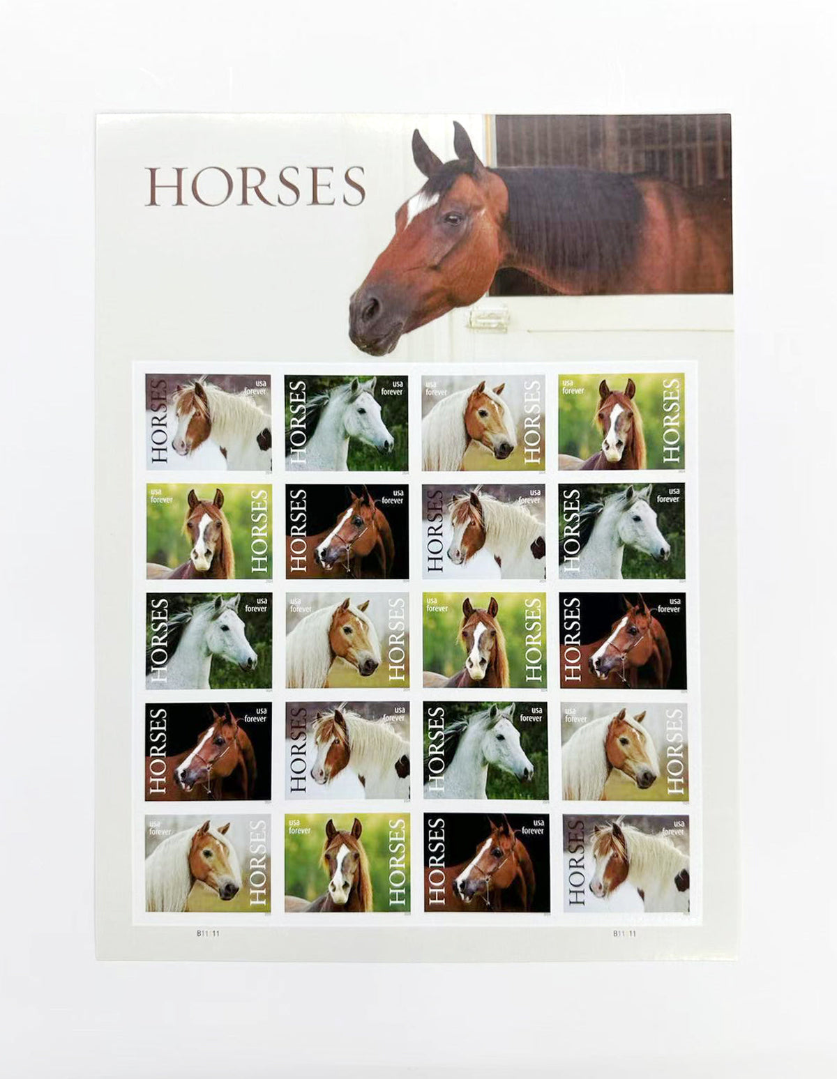 Horses Forever stamp sheet Main image