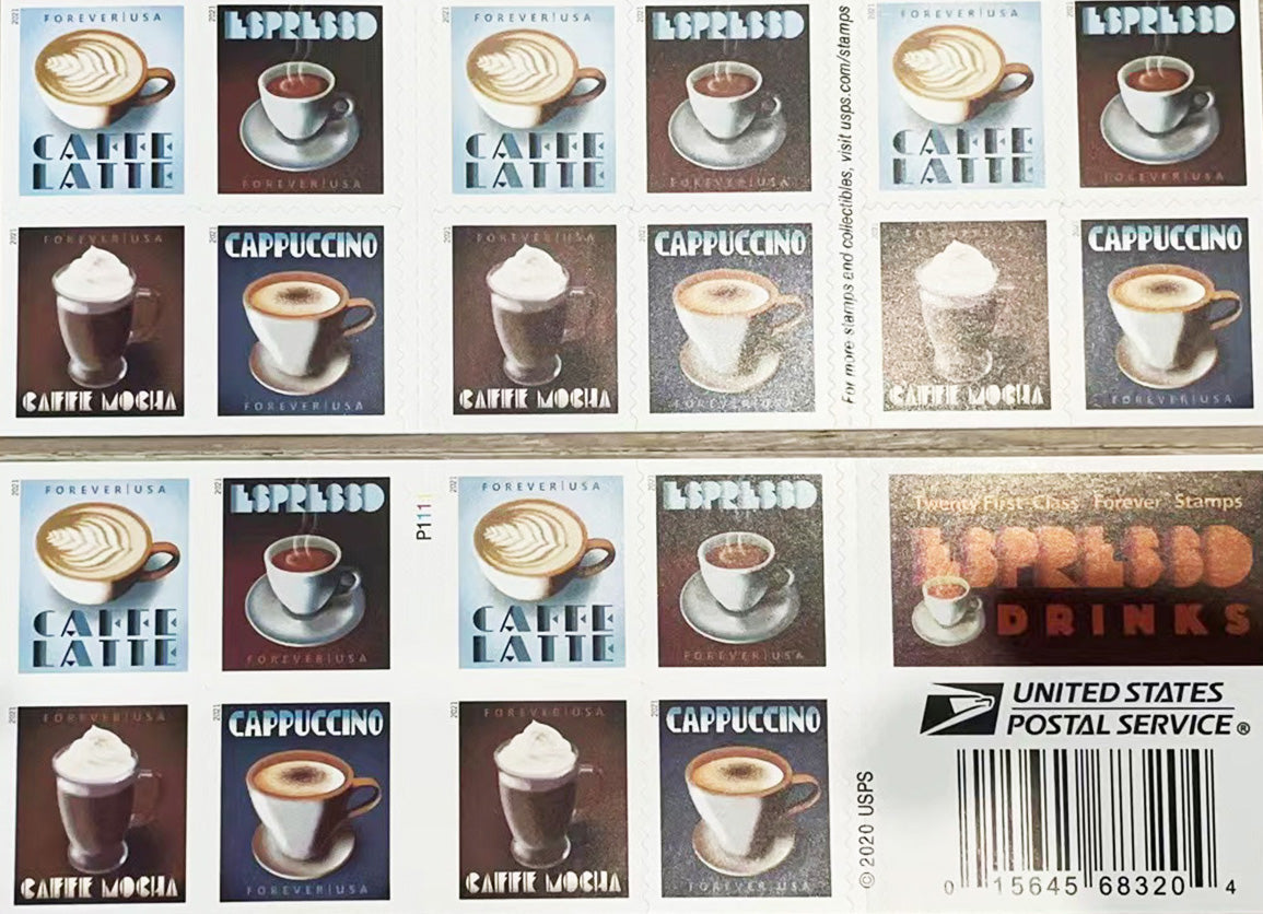Espresso Drinks Forever stamp booklet Main image