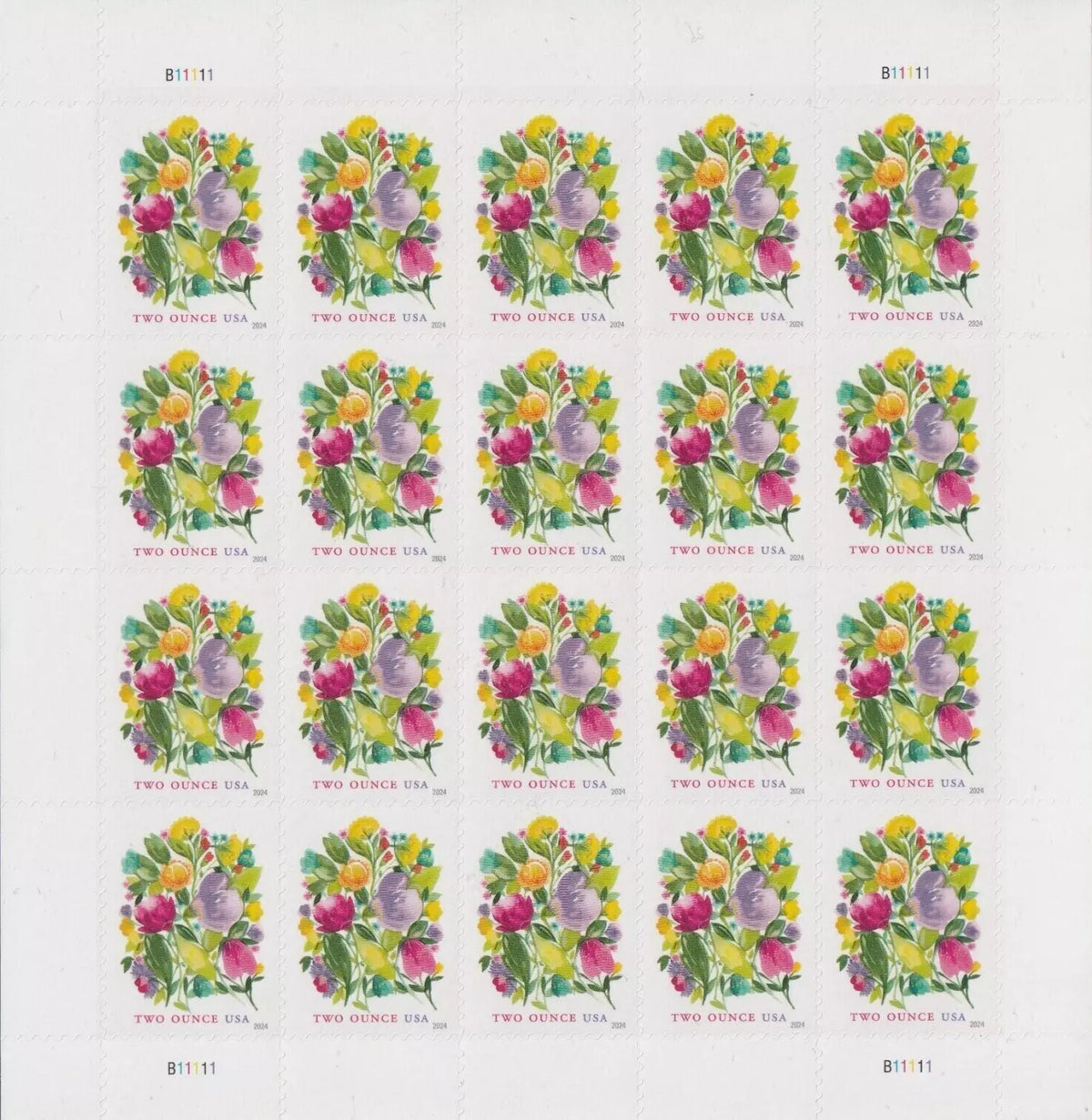 Wedding Blooms two-ounce stamp sheet