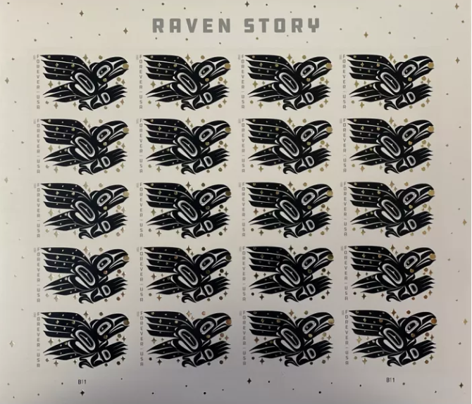 Raven Story Forever stamp sheet Main image