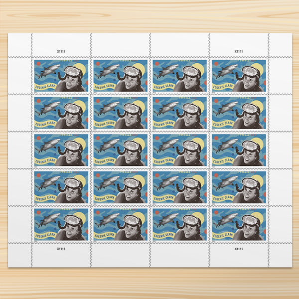 Eugenie Clark Forever stamp pane Main image