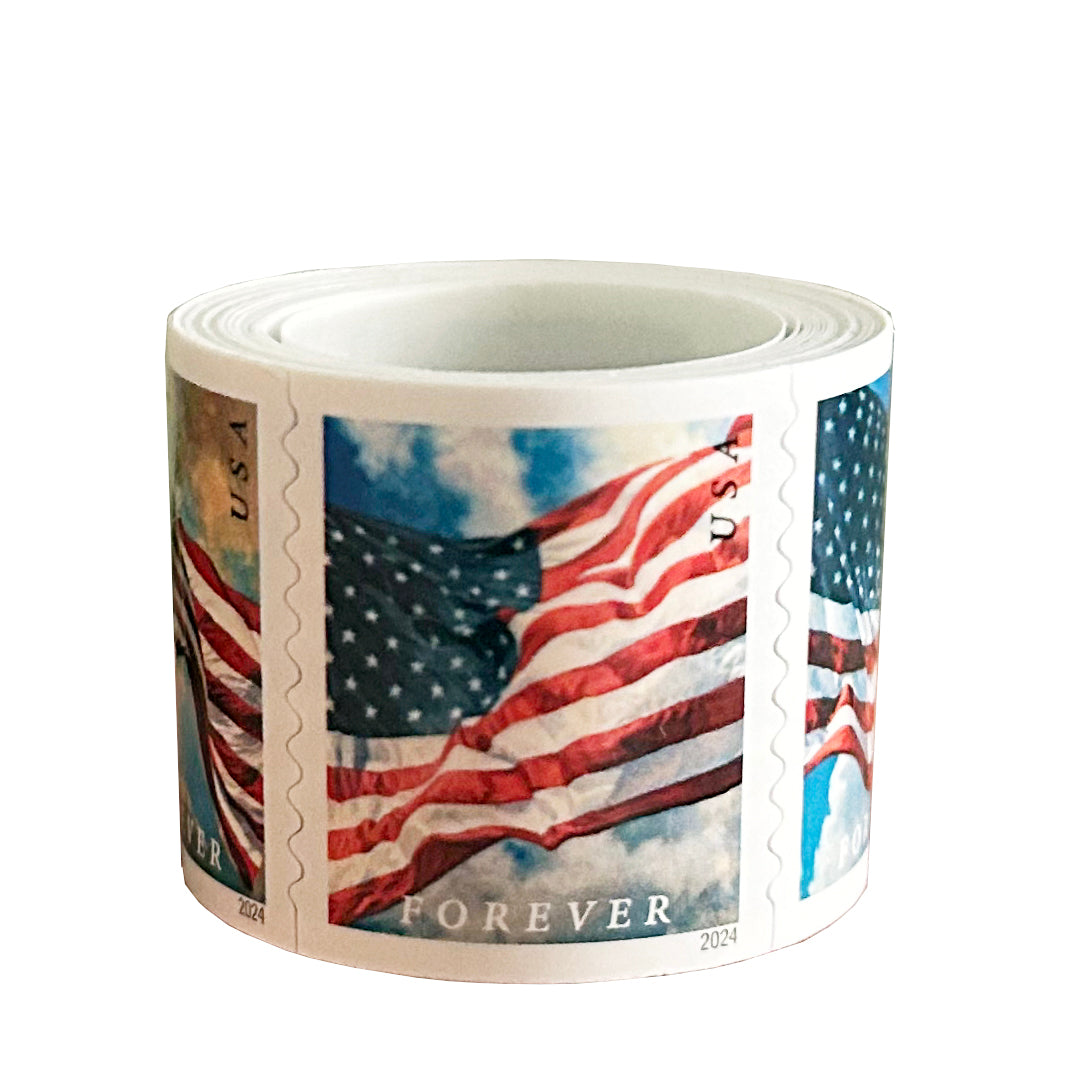 2024 U.S. Flag Forever stamp roll Main image