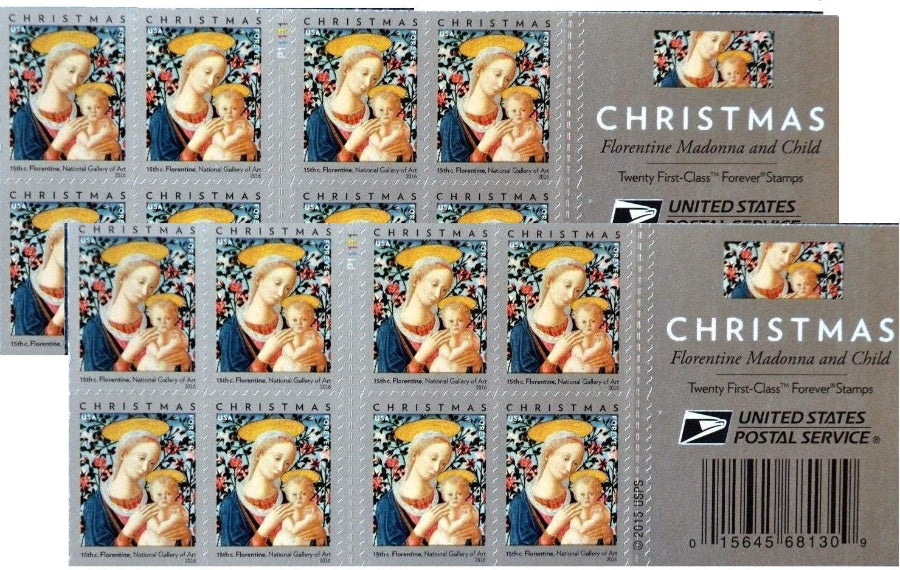 Florentine Madonna and Child Christmas stamp pane