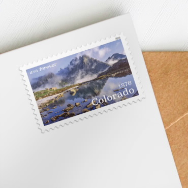 Colorado Statehood Forever stamp on an envelope