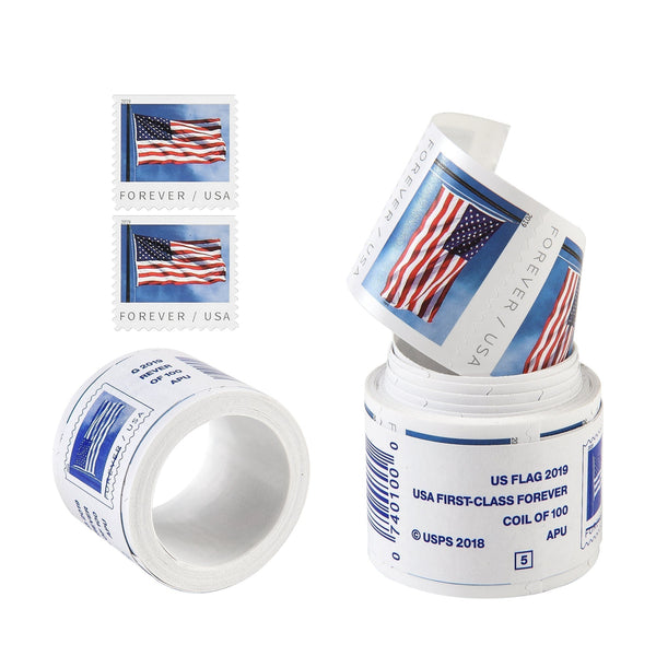 2019 U.S. Flag Forever stamp rolls and booklet