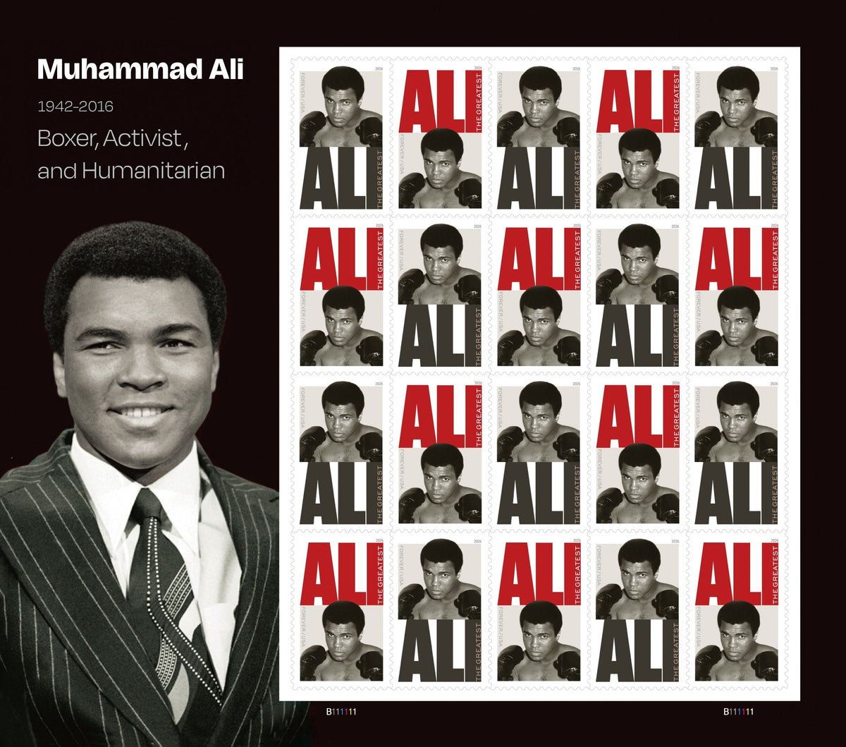 Muhammad Ali  Forever Postage Stamps USPS Main image