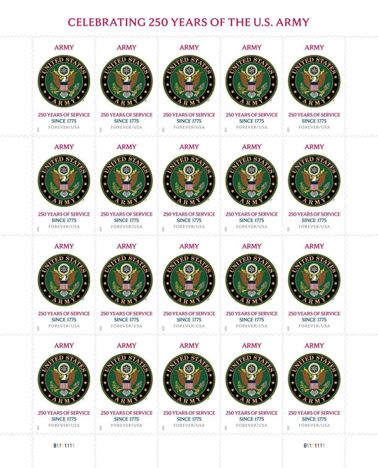 U.S. Army 250th First-Class Mail Forever Postage Stamps