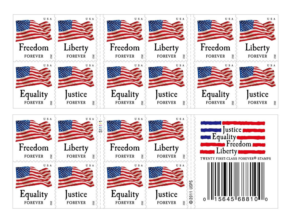 US Four Flags Forever postage stamps Main image