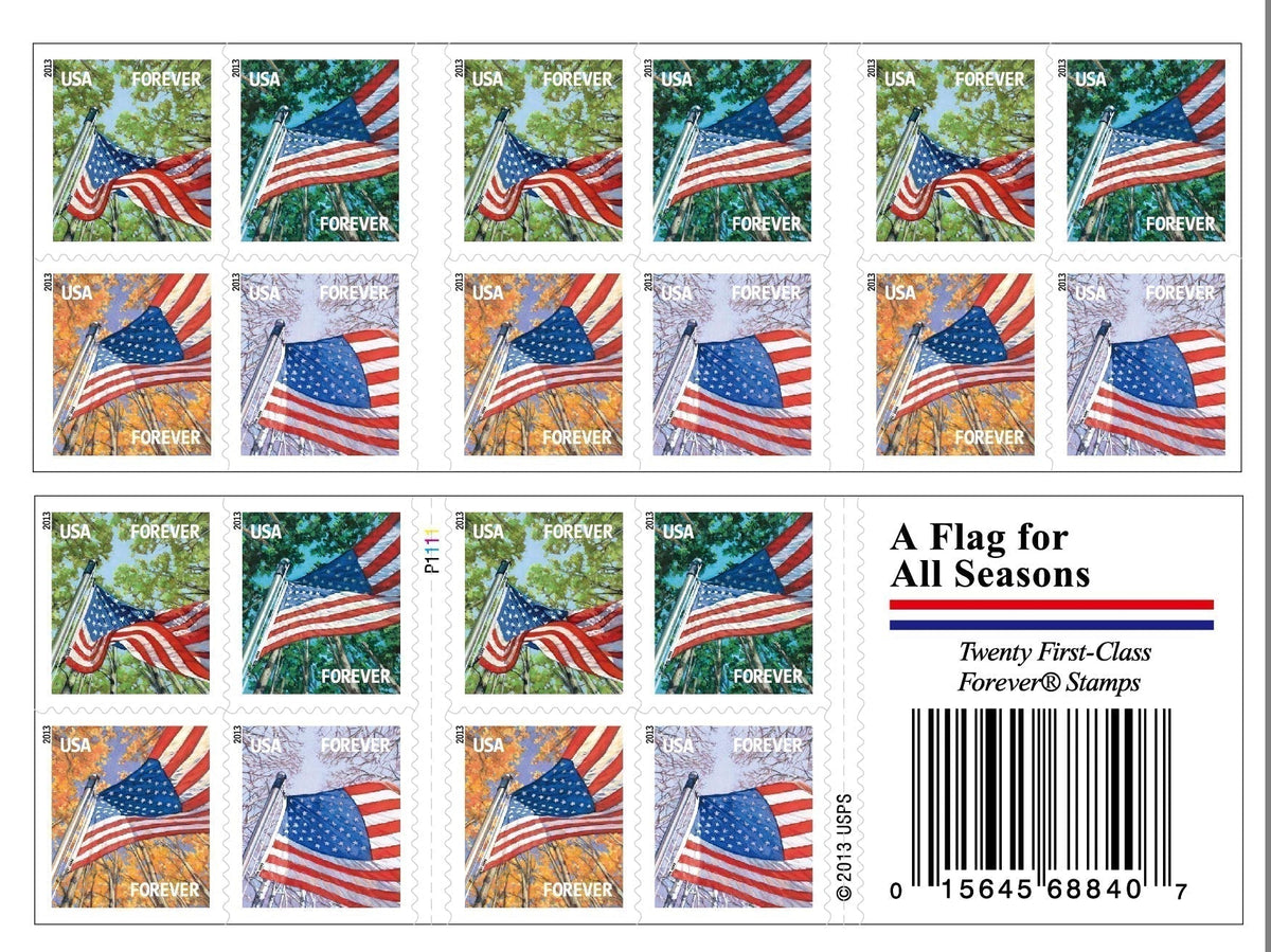 US All Season Flags Forever postage stamps Main image