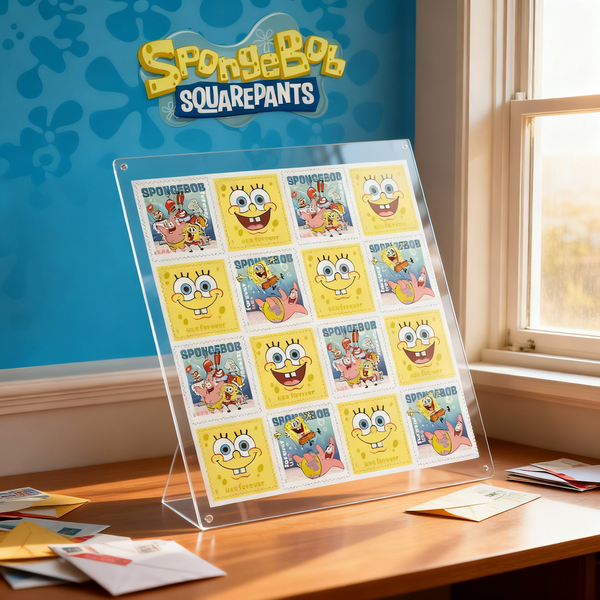 SpongeBob SquarePants Forever Stamps – First-Class Postage Stamps | USPS 2025, Booklet of 16