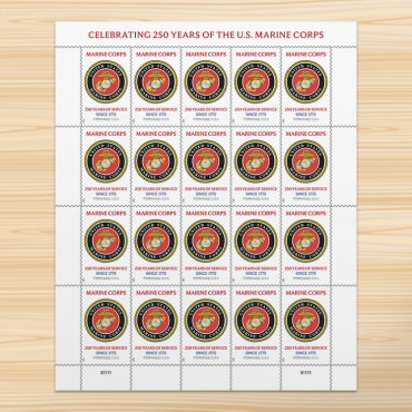 U.S. Marine Corps 250th stamp sheet
