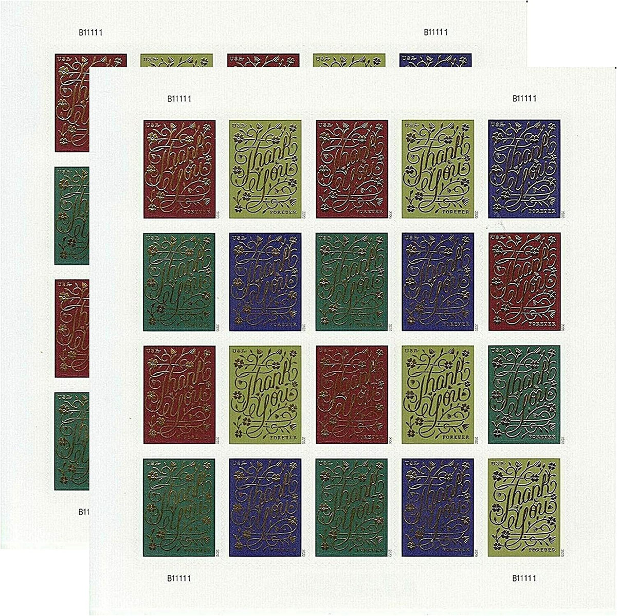 Thank You Forever stamp sheet Main image