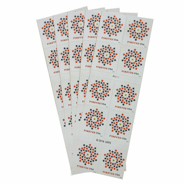Patriotic Spiral Forever stamp booklets