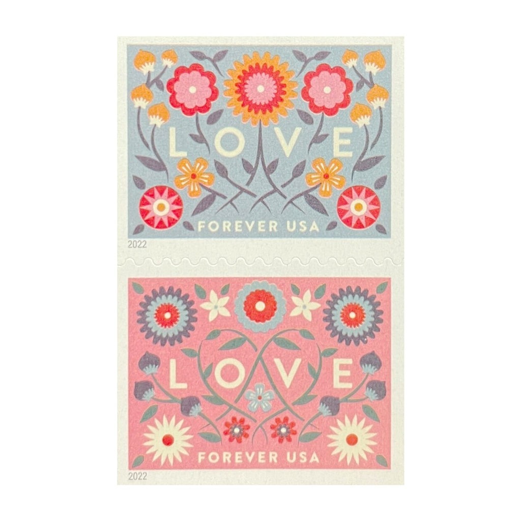 Two 2022 Love Forever stamp designs