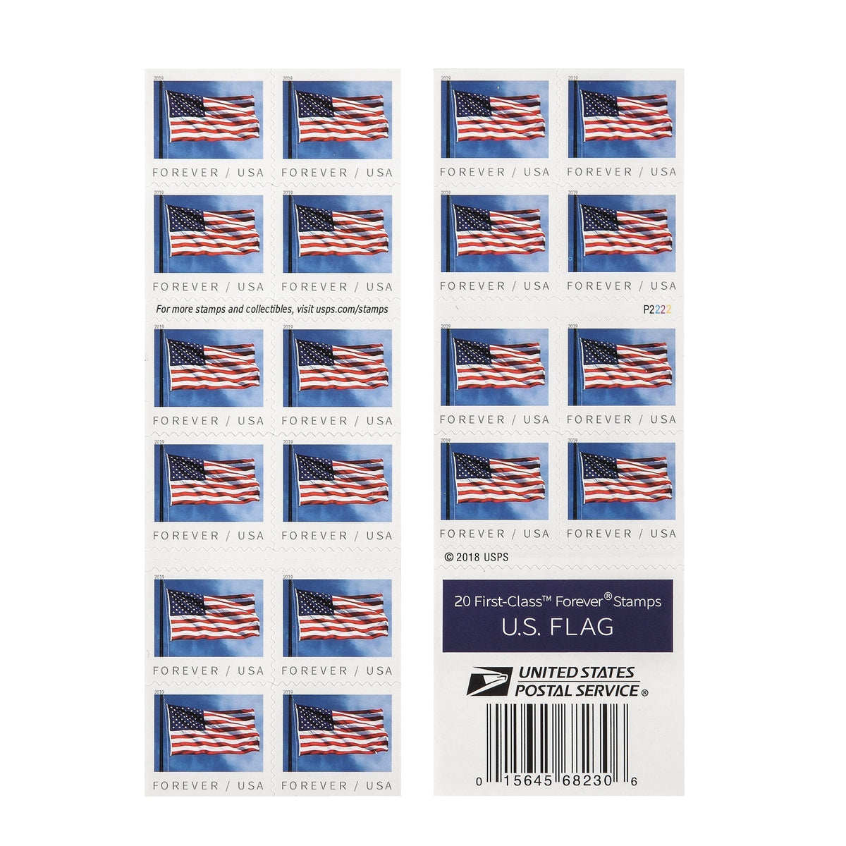 2019 US Flags in Rolls / Booklets Forever First Class Postage Stamps Secondary image