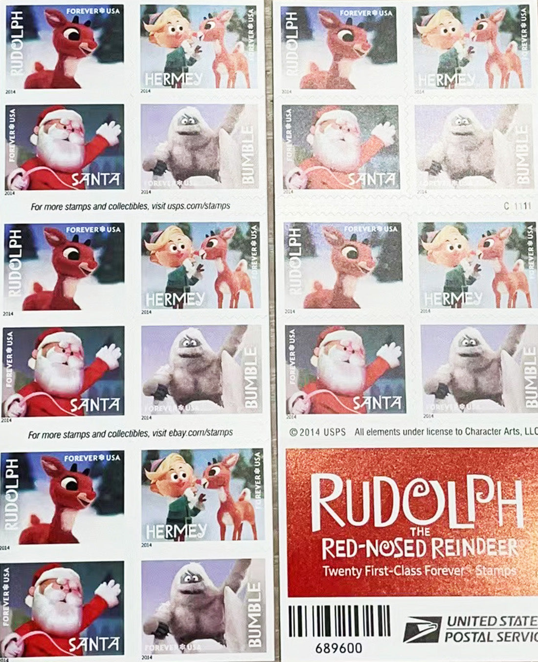 Christmas First Class Forever Stamps – Rudolph the Red-Nosed Reindeer Secondary image