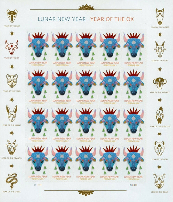 Year of the Ox Stamp Celebrates Lunar New Year Forever First Class Postage Stamps image 0